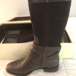 NW Joan & David Leather/Suede Riding Boots